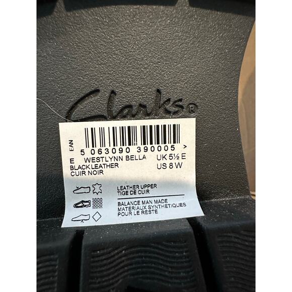 Clarks Collection Westlynn Bella Black Leather Loafers - 8W Classic Style - Picture 11 of 11